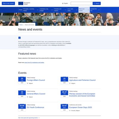 Web Commodore certified snapshot of https://europa.eu/newsroom/home_en taken at 2025-02-22 10:29:32